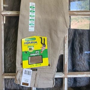 Slim fit tan wrangler jeans